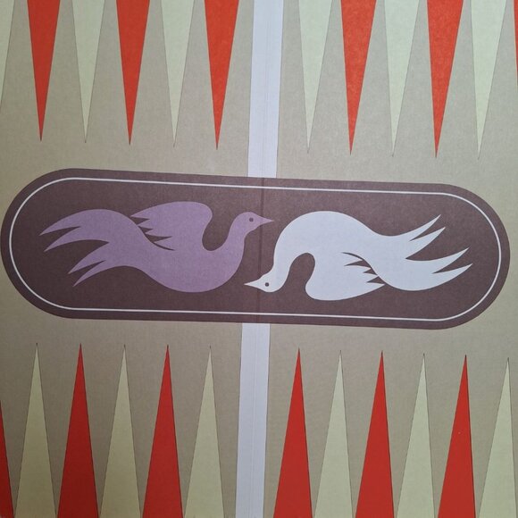 Backgammon Replacement Board Only 1970s Game Vintage Yellow Retro Craft Scrap - Picture 2 of 4